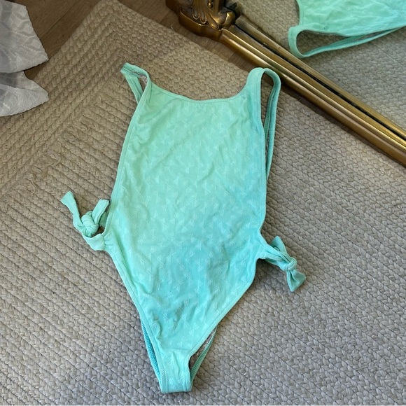NEW Free People Pamela The Pamela One Piece Swimsuit Teal Blue - Picture 3 of 6